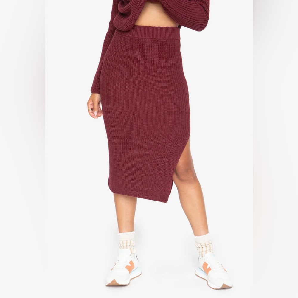 Callahan Knitwear Jada skirt in Wine, size S